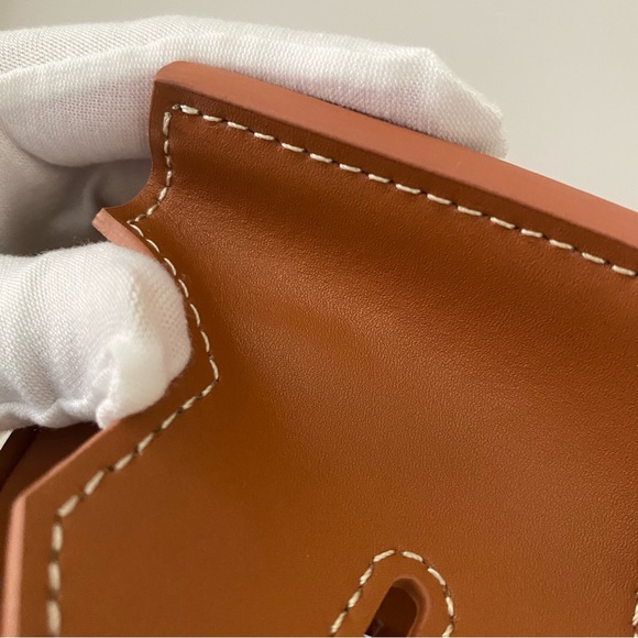 Canvas Leather Toile 30 Structured Bag w/ Lock Key Doctor's Satchel Crossbody C4 - Picture 4 of 15